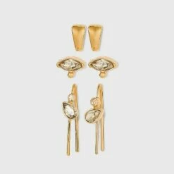 Budget 🌟 Threader Hoop Earrings - A New Day™ Gold 🎁 -A New Day Sales 2022 unnamed file 867