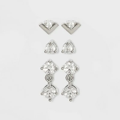 Best Sale ๐ Sterling Silver Cubic Zirconia Drop Earrings - A New Day™ ๐ฏ 4 Best Sale ๐ Sterling Silver Cubic Zirconia Drop Earrings - A New Day™ ๐ฏ - Image 2