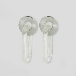 Best reviews of 🤩 Circular Post with Oval Drop Earrings - A New Day™ Clear 🔥 -A New Day Sales 2022 unnamed file 886