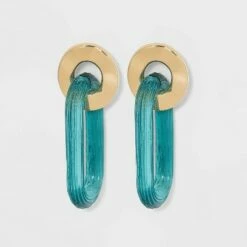 Best reviews of 🤩 Circular Post with Oval Drop Earrings - A New Day™ Clear 🔥 -A New Day Sales 2022 unnamed file 887