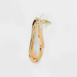 Brand new 🤩 Hammered Metal Open Gold Hoop Earrings - A New Day™ Gold 😍