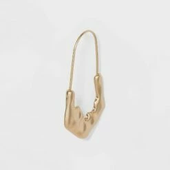 Hot Sale 👏 Molten 🔨 Hammered Hoop Earrings - A New Day™ Gold ❤️