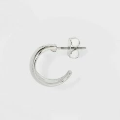 Best Pirce 🎉 Small Hoop Trio Earrings - A New Day™ Silver 🤩