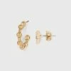 Best Pirce 🎁 Stud and Ball Hoop Trio Earrings - A New Day™ Gold 🥰