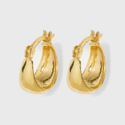 Budget ๐ Sterling Silver Tapered Hoop Earrings - A New Day™ Gold ๐คฉ 4 Budget ๐ Sterling Silver Tapered Hoop Earrings - A New Day™ Gold ๐คฉ - Image 2